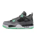Мужские кроссовки Nike Air Jordan 4 Retro (серый-зеленый)