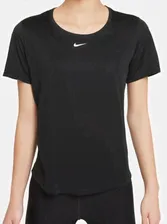 Женская теннисная футболка Nike Dri-FIT One SS Standard Fit Top - черный
