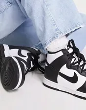 Nike Dunk Hi Retro trainers in black and white