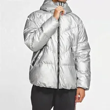 Серебристый мужской пуховик Nike BV4709-096