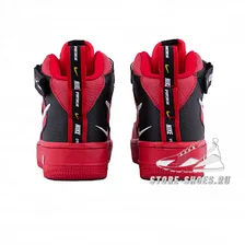 Зимние Nike Air Force 1 Mid '07 LV8 Red With Fur